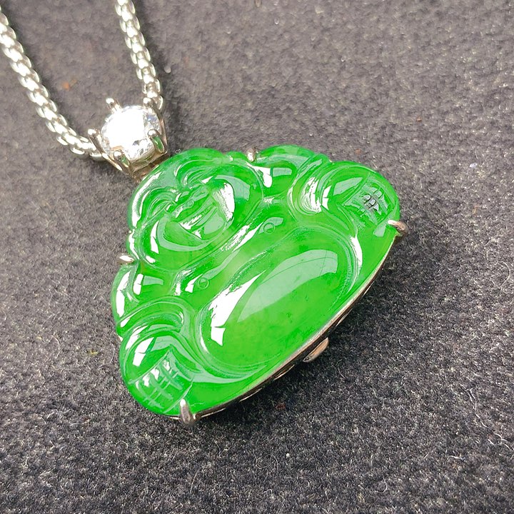 翡翠银S925镶嵌颈饰