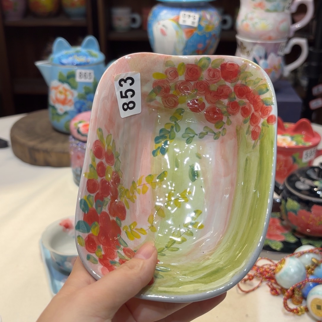 景德镇手绘高温釉下彩陶瓷茶具