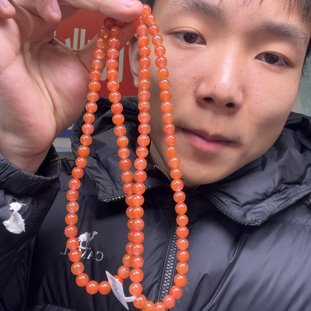 南红玛瑙颈饰未镶嵌多样性南红108颗卡8货头链子