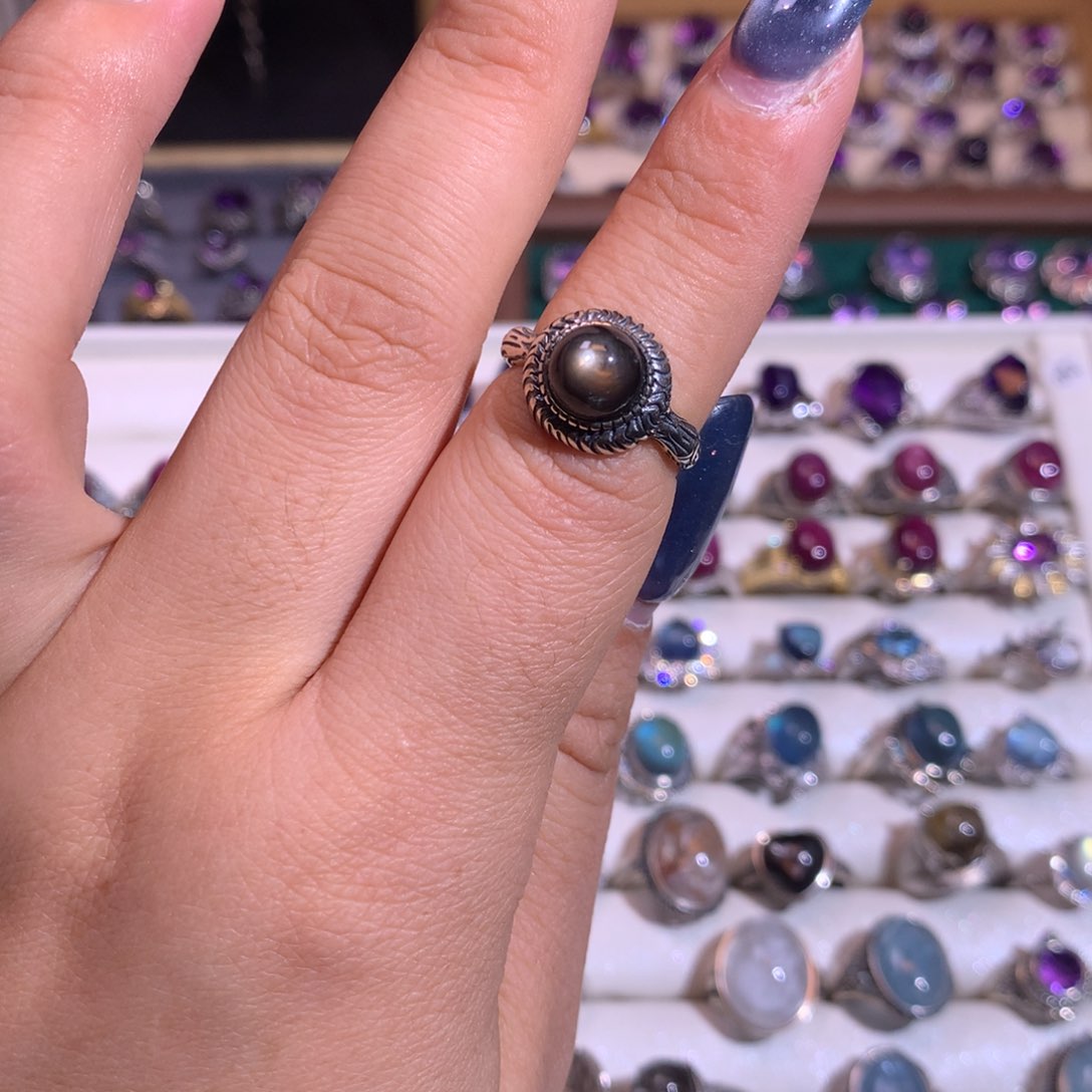 【闪购商品】水晶戒指银S925镶嵌蕾