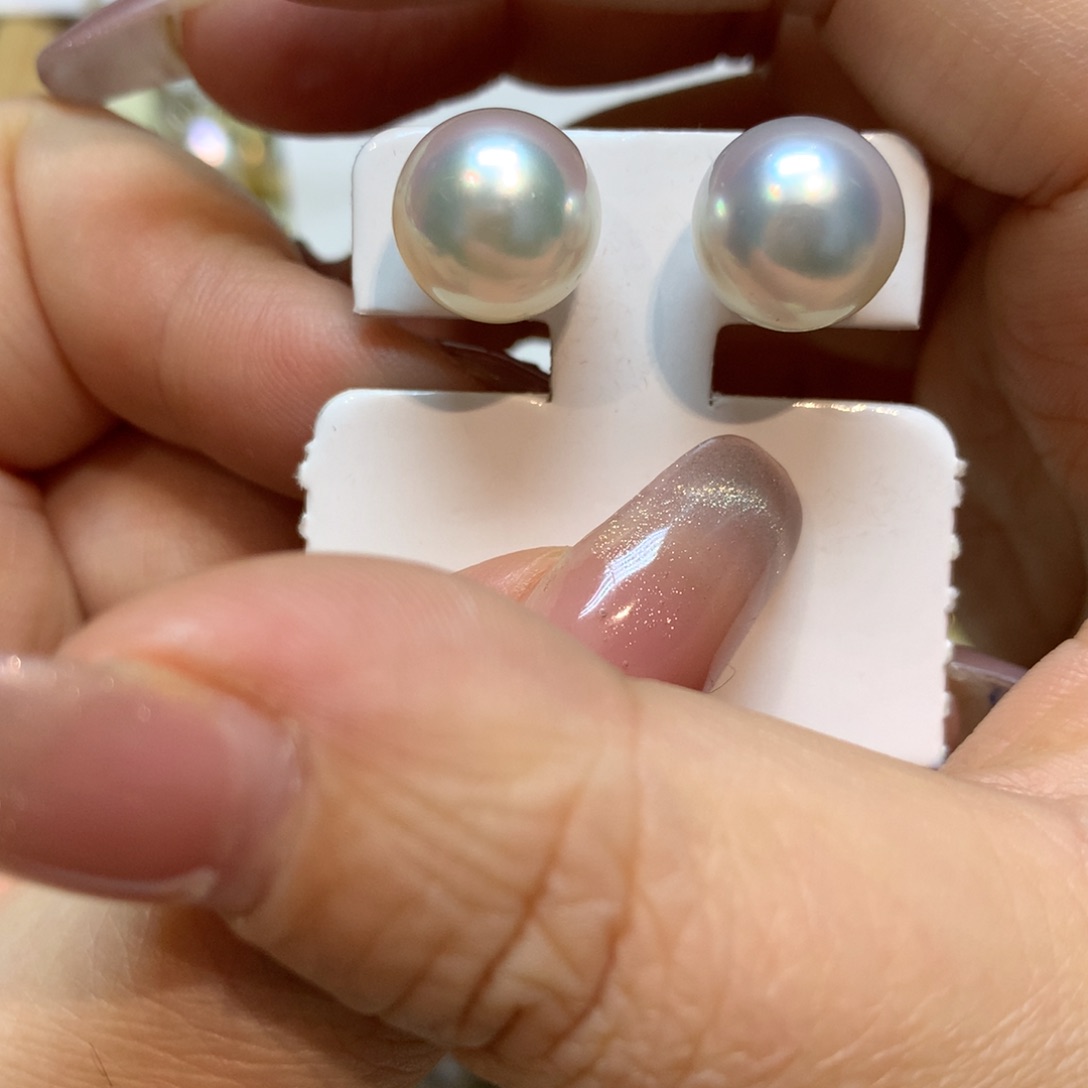 海水珍珠耳饰18K金镶嵌
