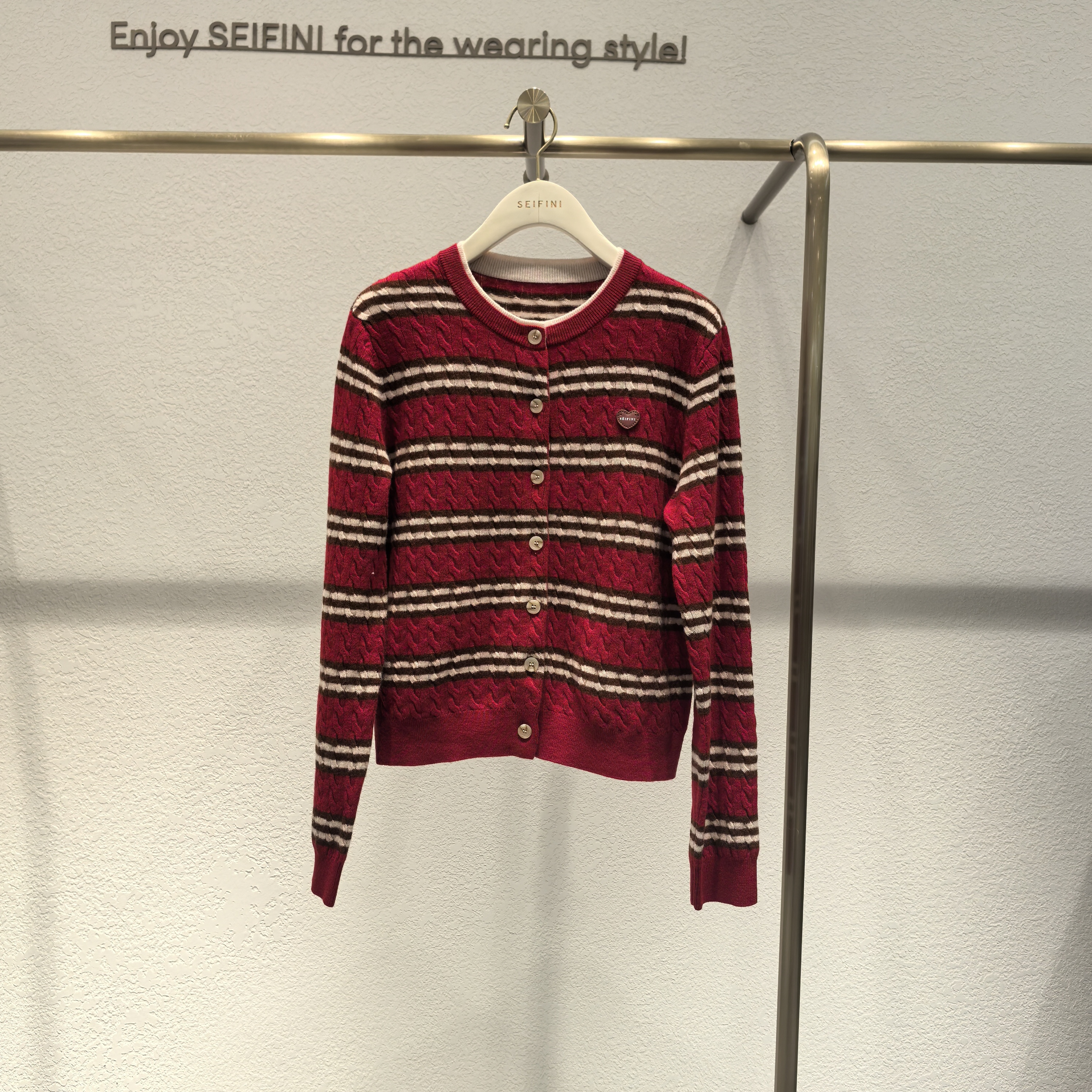 SEIFINI诗凡黎2025新品时尚百搭款针织开衫3GC131401