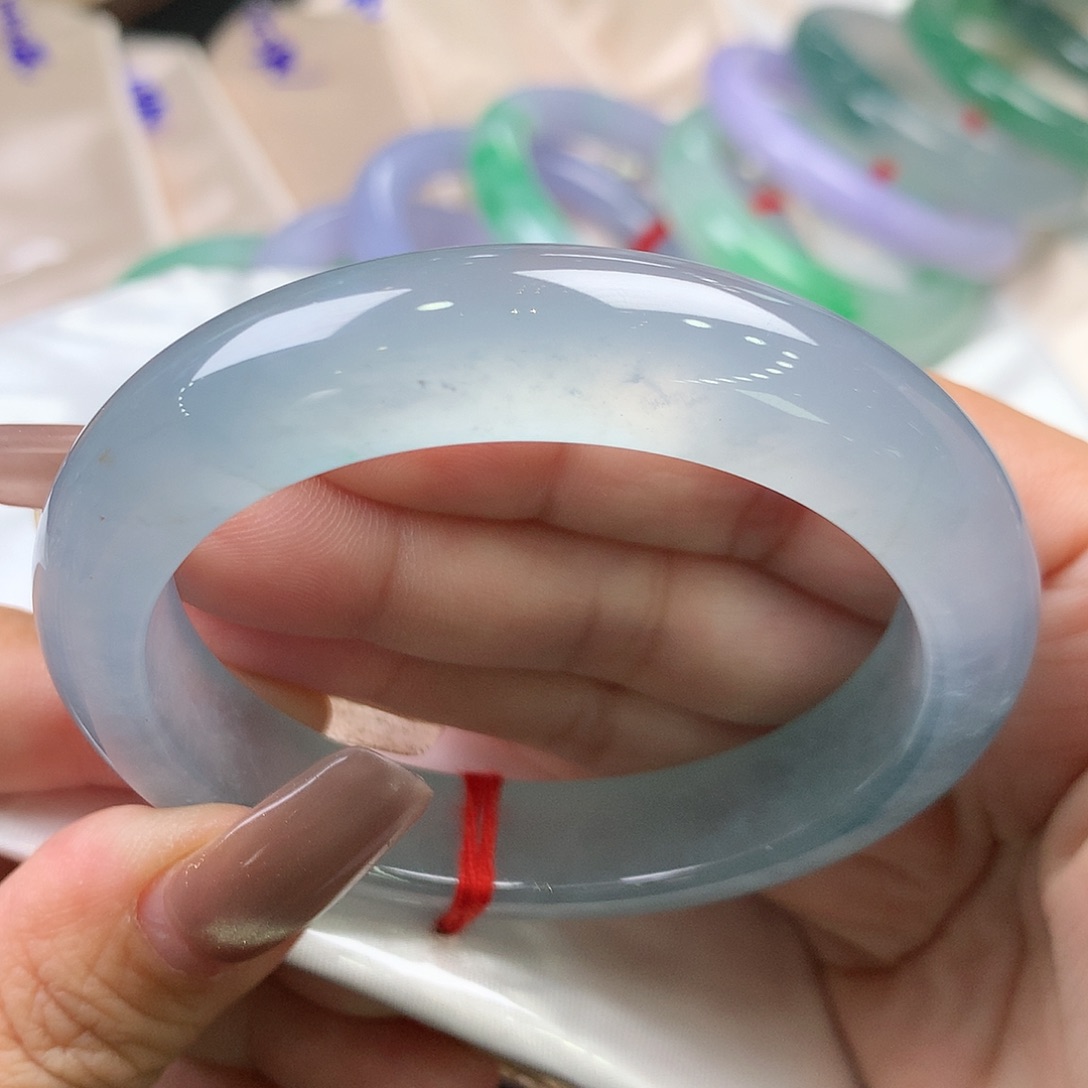 翡翠未镶嵌手镯55正圈