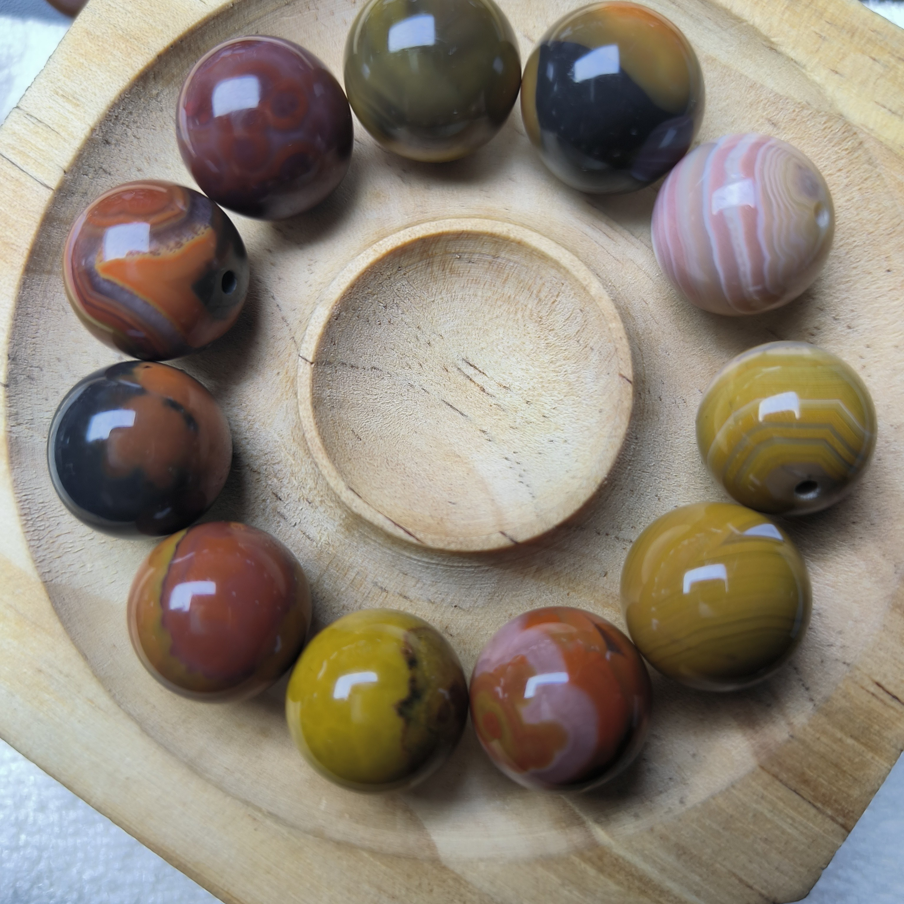 战国红玛瑙16珠多样性发一