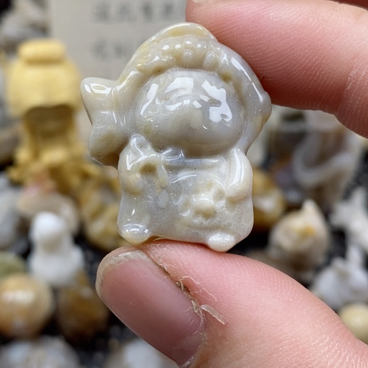 颈饰未镶嵌硅化珊瑚（珊瑚玉）小