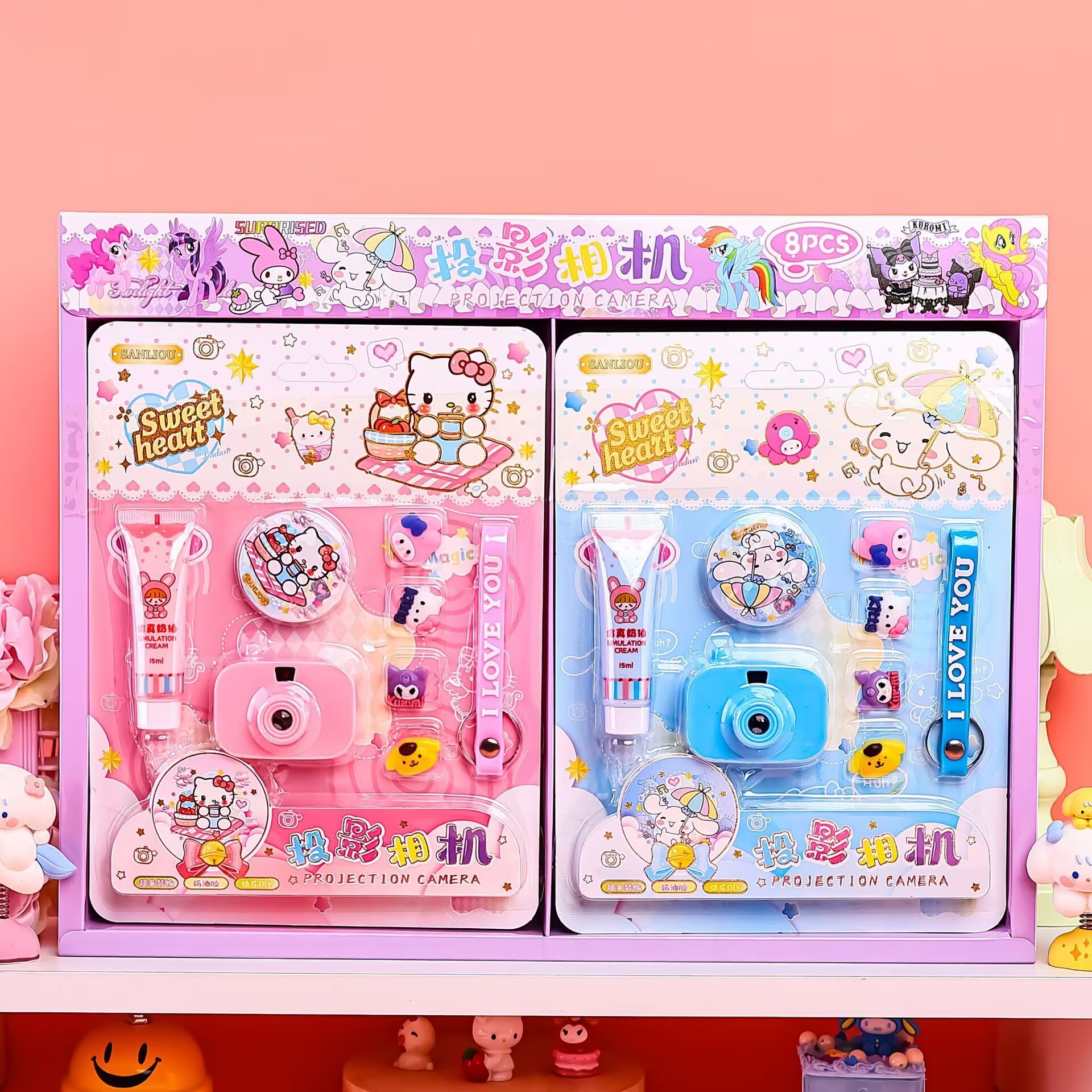 咕卡奶油胶DIY投影相机儿童卡通造型投影挂件
