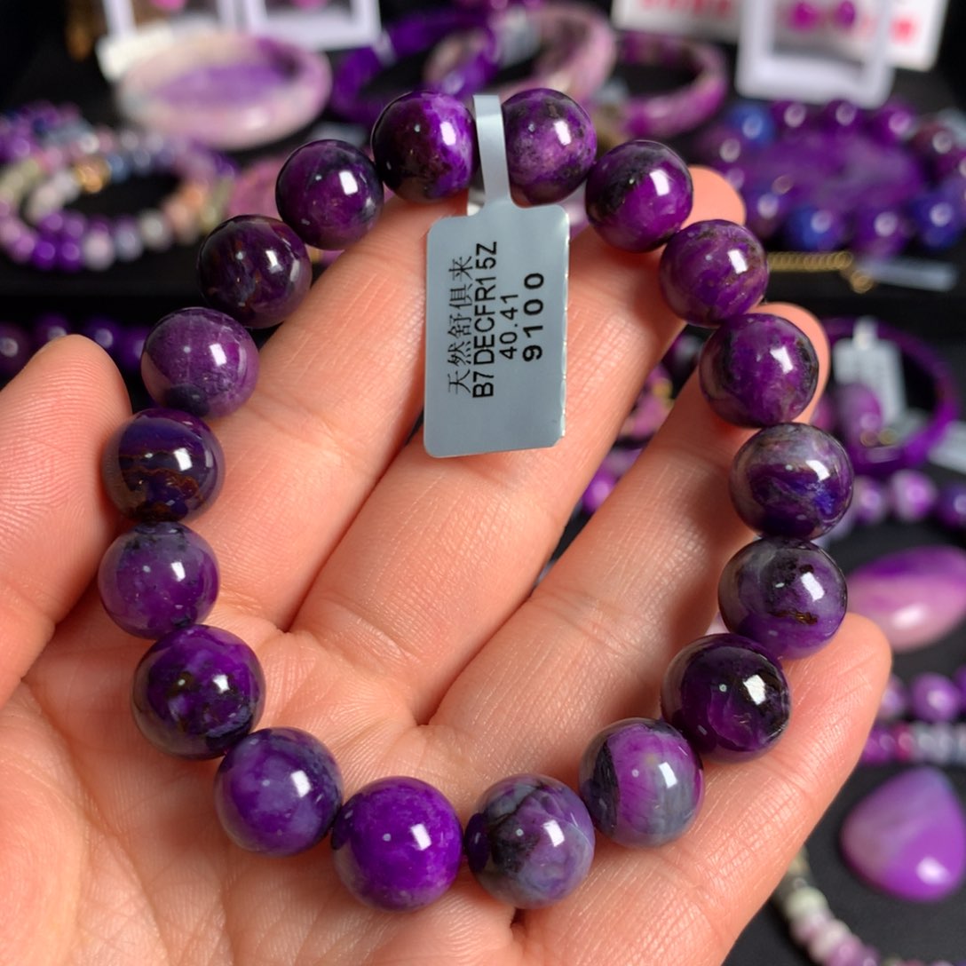 苏纪石（舒俱来）凝胶紫樱花手链未镶嵌