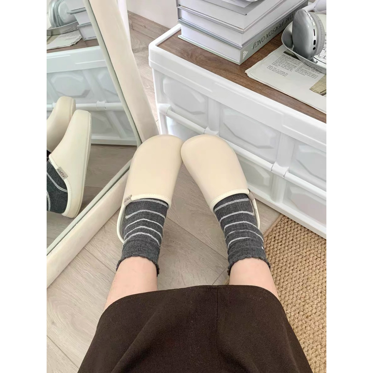 加绒保暖室内家居拖鞋男女通用秋冬款