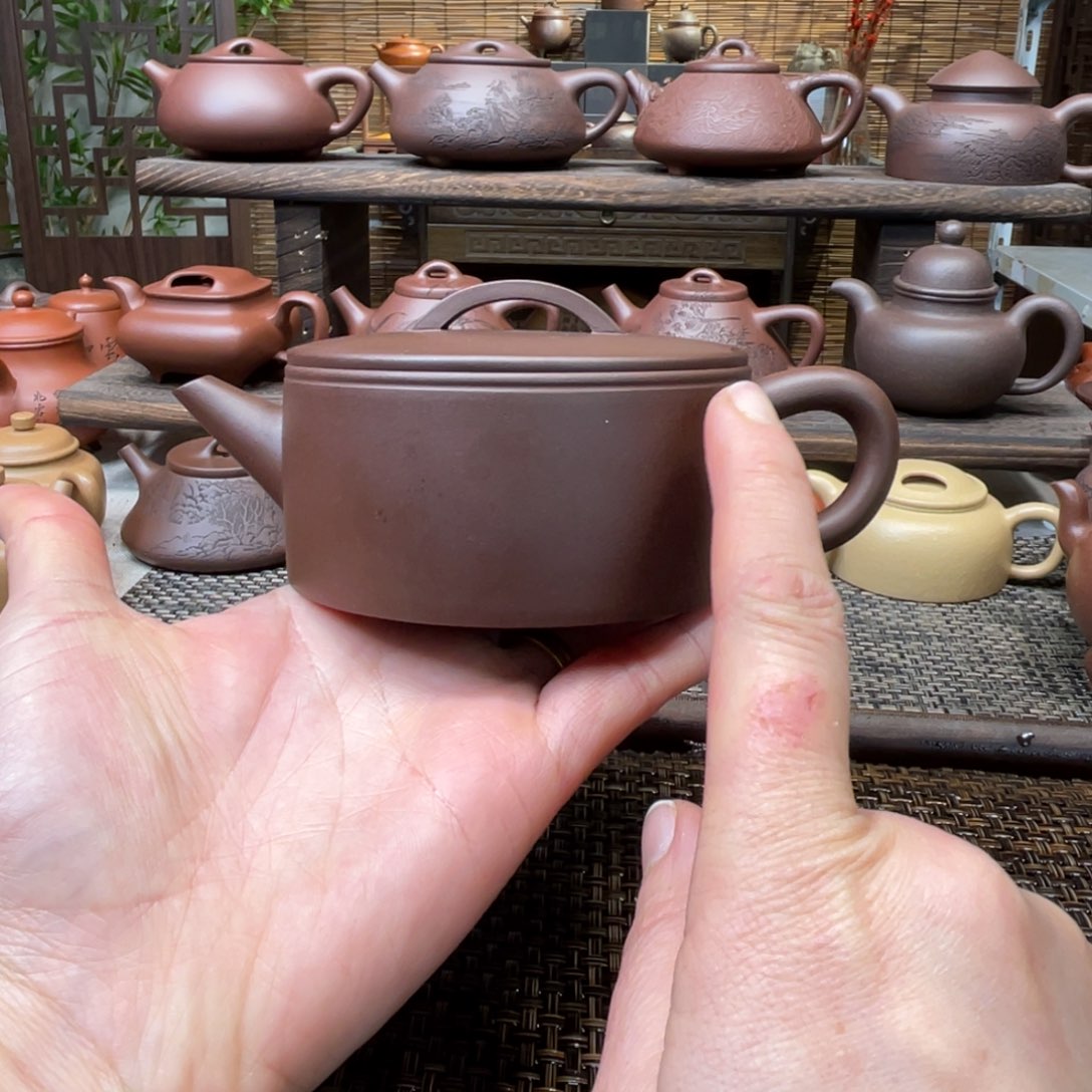 紫砂茶壶宜兴原矿紫砂手工制220