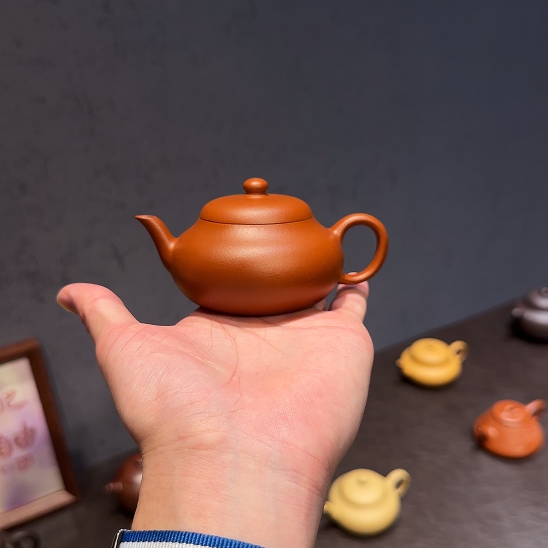 葉***G紫砂茶壶君乐 生砂朱泥 120cc