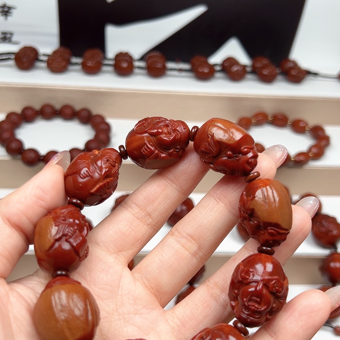 此***情手串橄榄核财神手串