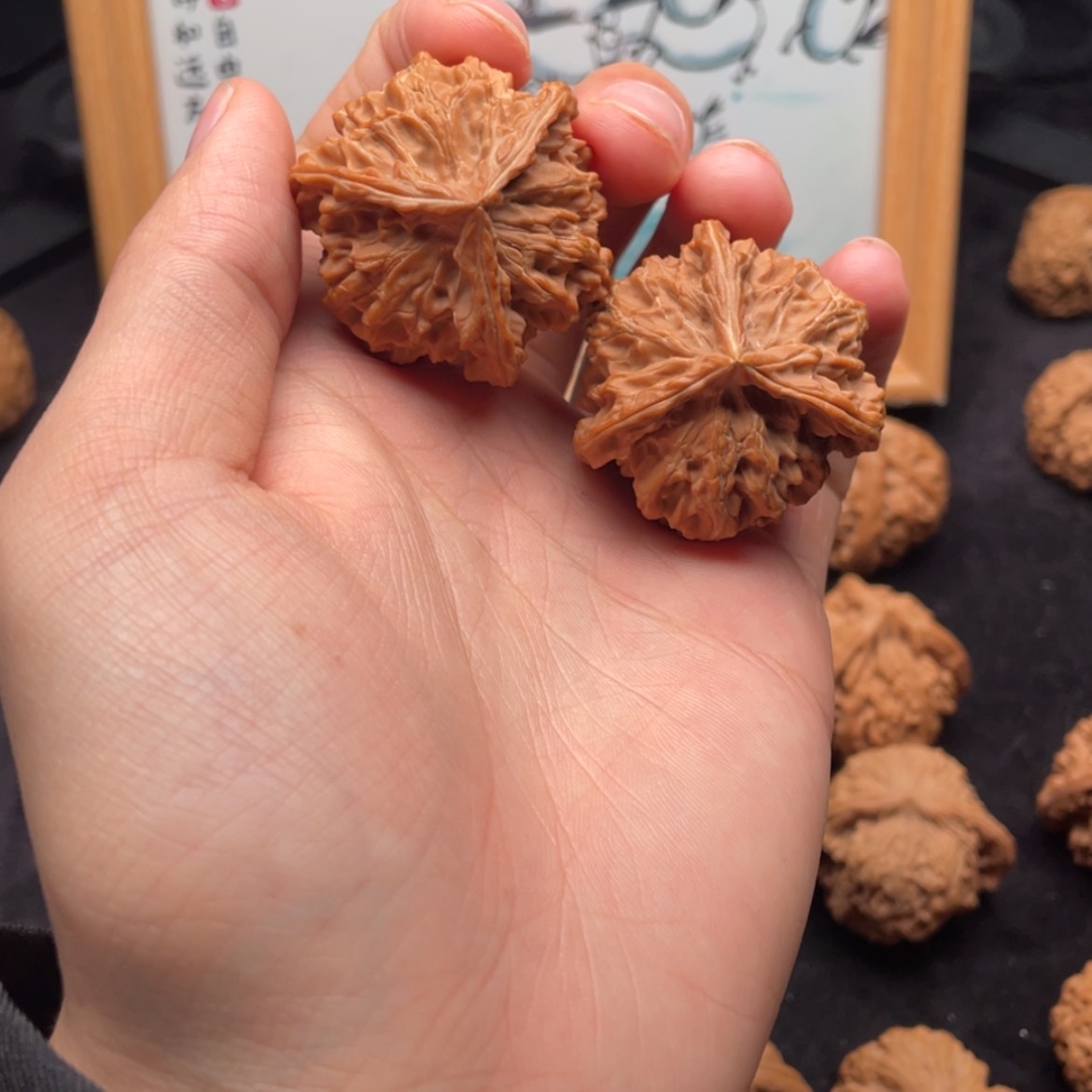 【闪购商品】文玩核桃把件全品老款盘山红皮