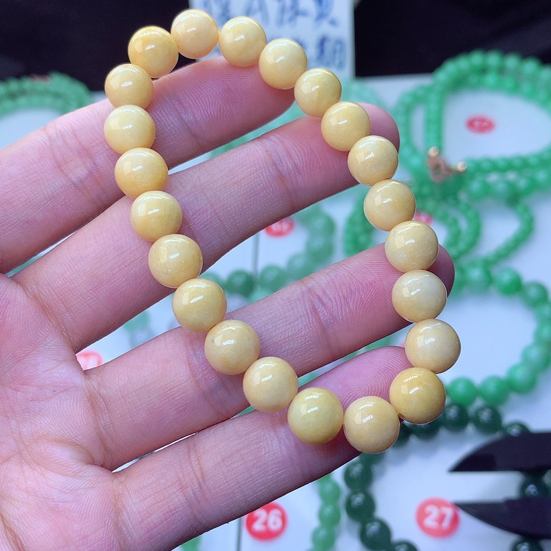 翡翠毛衣链未镶嵌