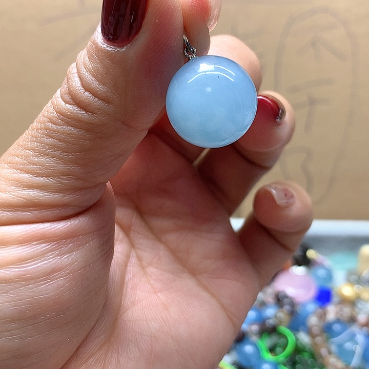 水晶水晶吊坠银S925镶嵌