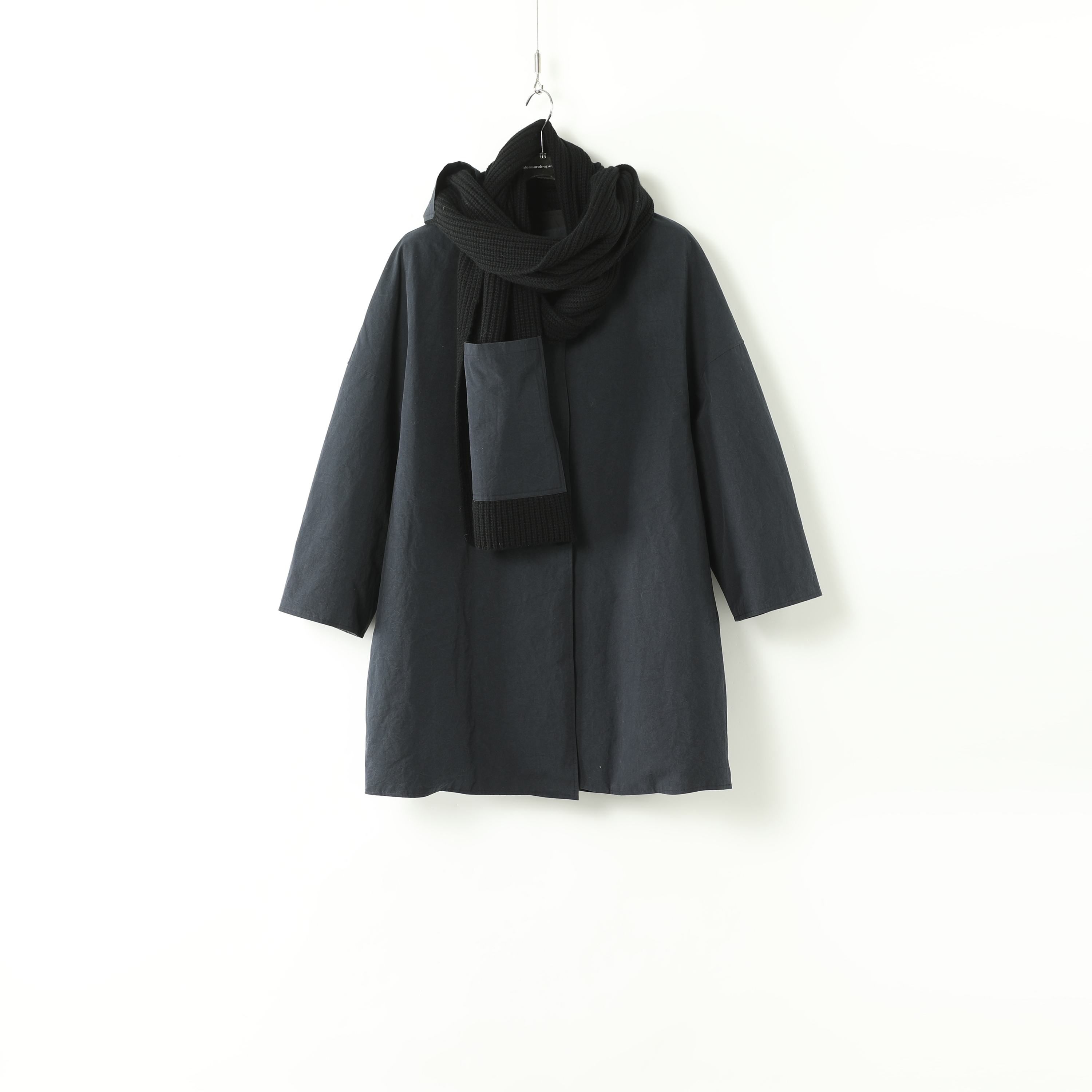 AP洛哥44023RR【羽禾】 白鹅绒可拆卸围巾温暖廓形羽绒服2024冬