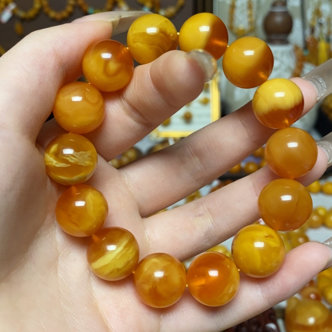 【闪购商品】手链蜜蜡未镶嵌瓷****源