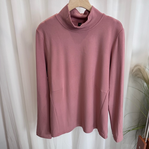 水淼2025冬季新款1882-时尚简约百搭半高领打底衫