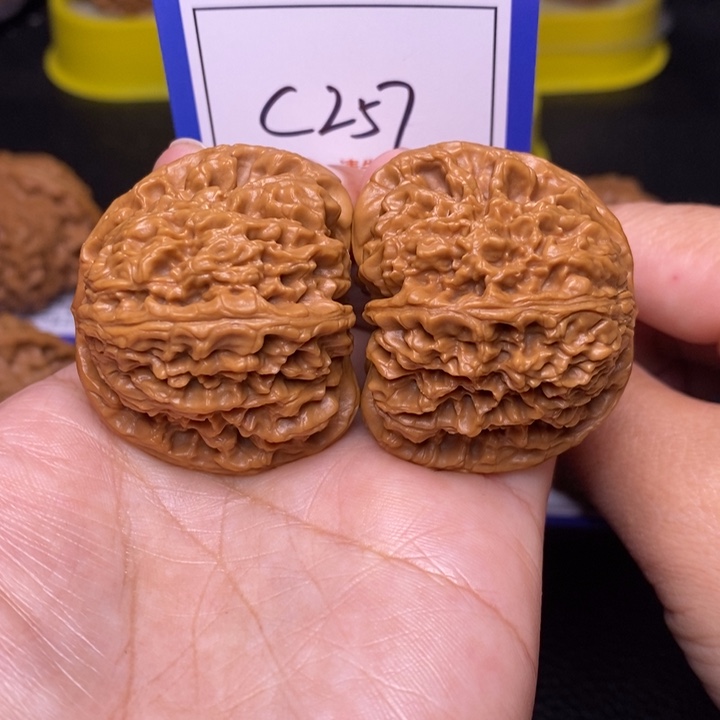 文玩核桃把件42球疆c257