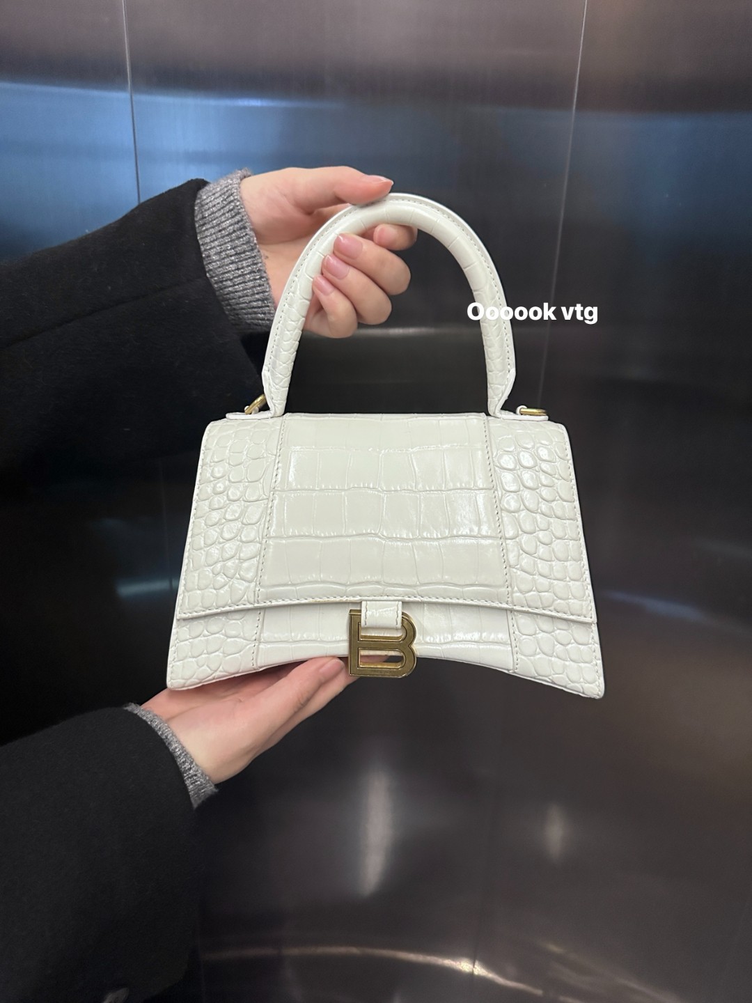 95新 Balenciaga/巴黎世家 CS6965 巴黎世家 白色xs沙漏单肩包