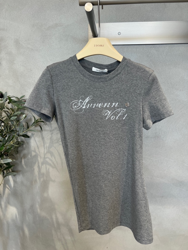 AVVENN灰色素T恤/690