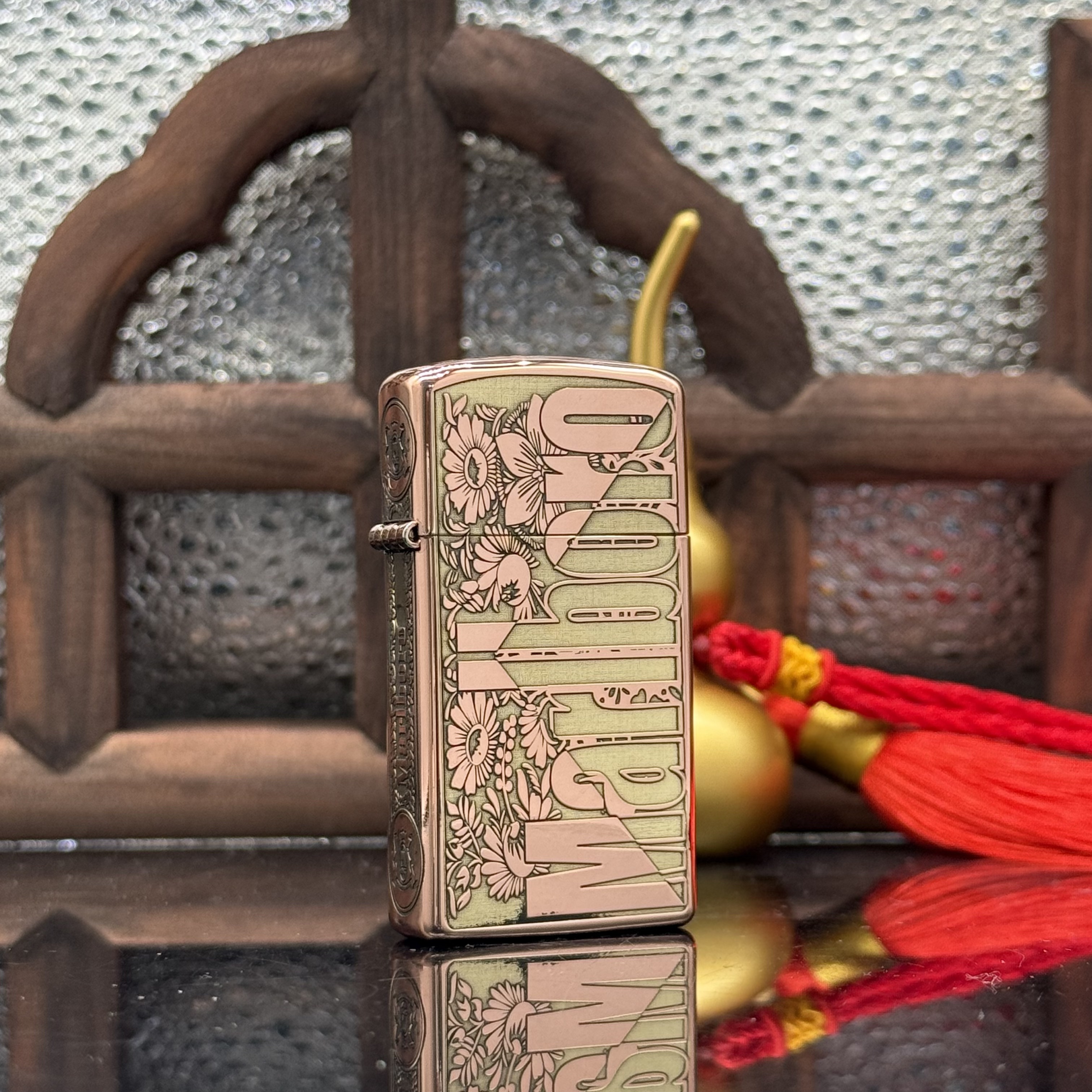 ZIPPO/之宝打火机 繁花万宝路 窄机双色【小飞火机】DYJ1