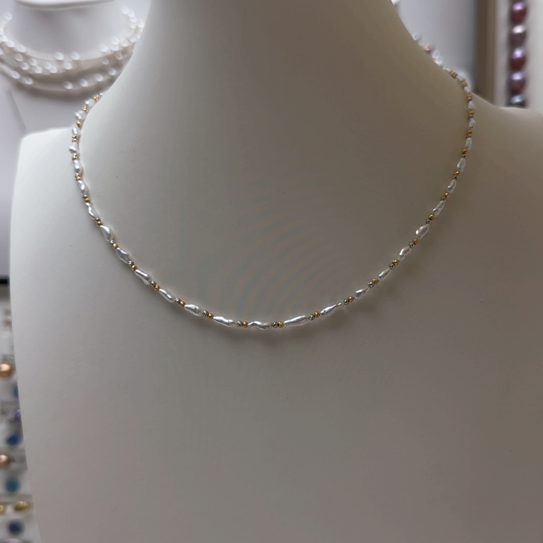 海水珍珠18K金镶嵌项链