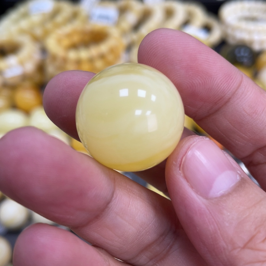 未镶嵌蜜蜡裸石22.5mm