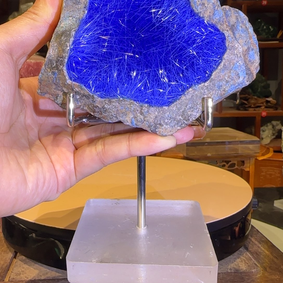 石材蓝铜矿发晶114444444