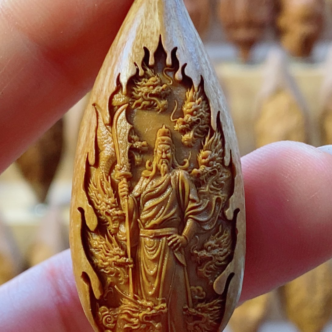 橄榄核手串/手链九龙关二爷