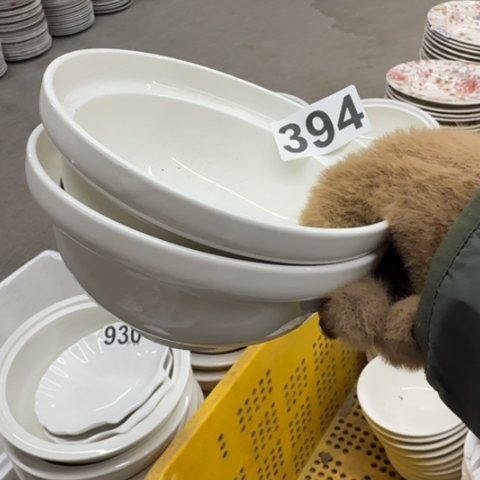 泥塑碗两只遐思品