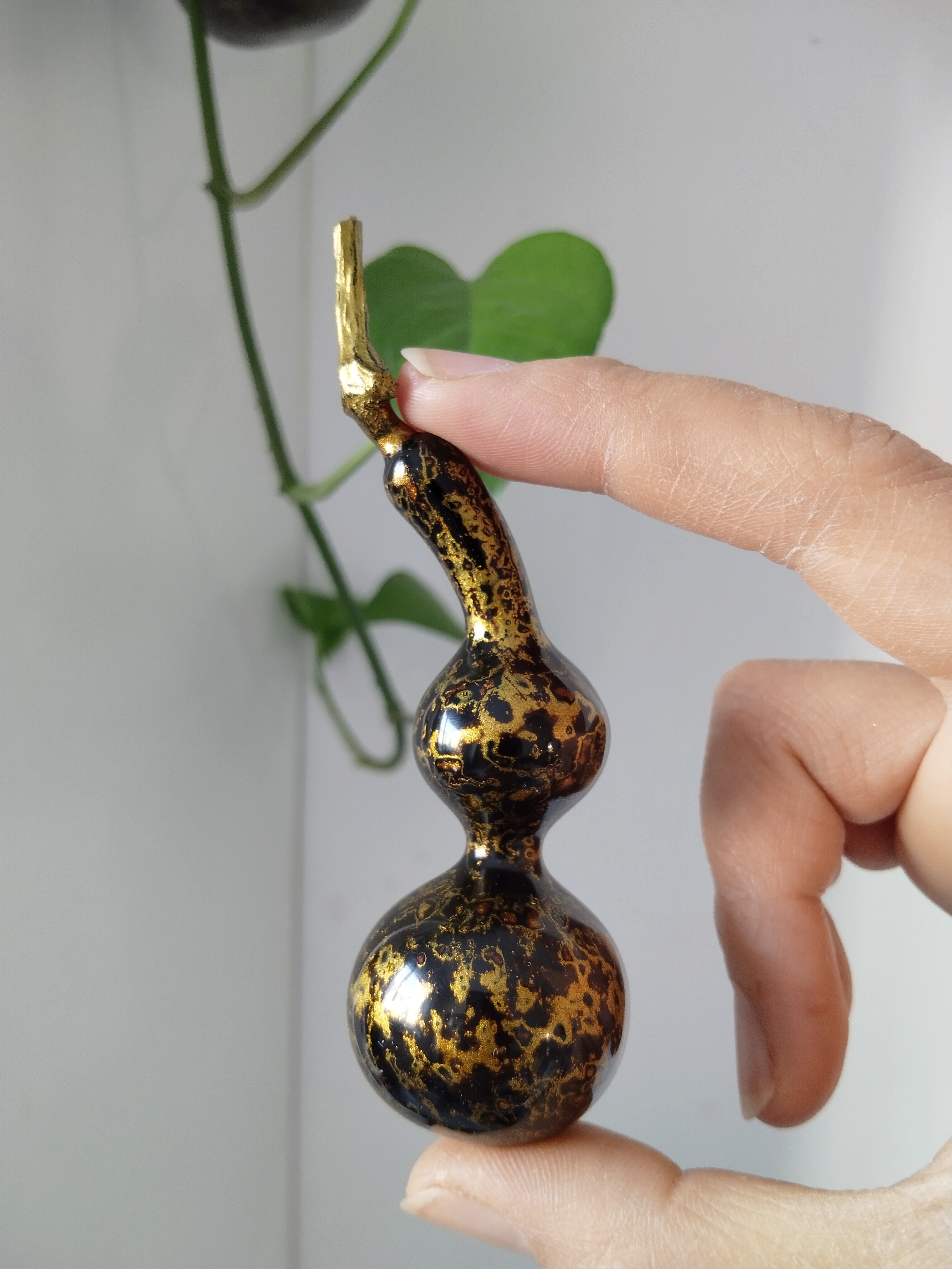 精品天然大漆犀皮葫芦，纯手工制作，非物质文化遗产传承作品