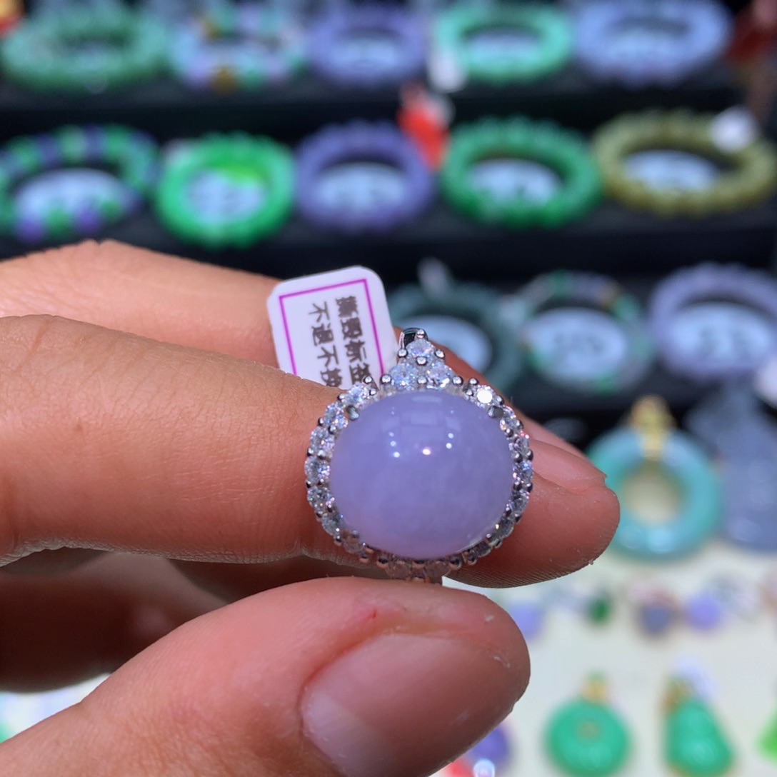 翡翠银S925镶嵌颈饰