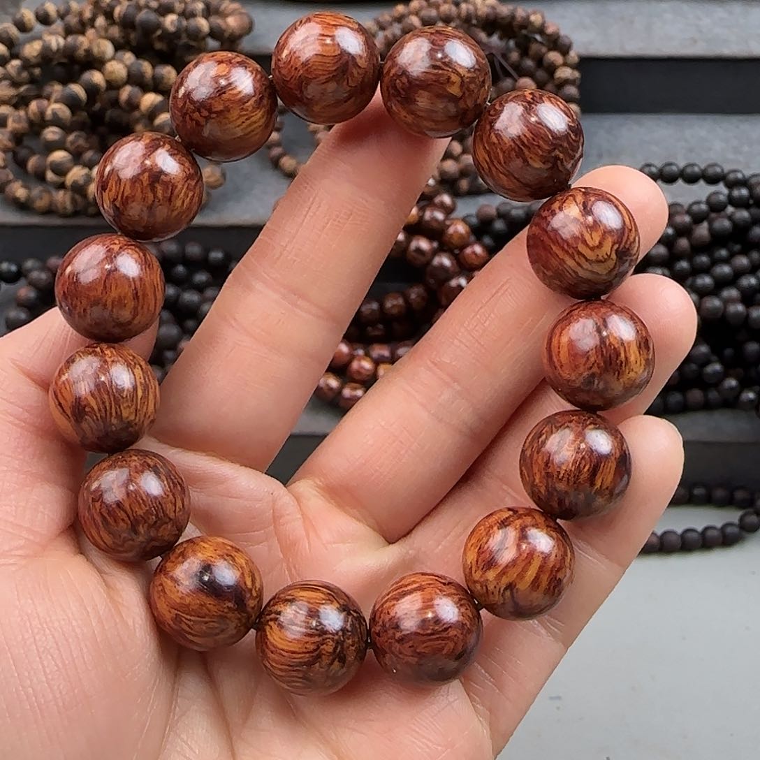 降真香手串/手链1.5海南红降玉化瘤疤老料