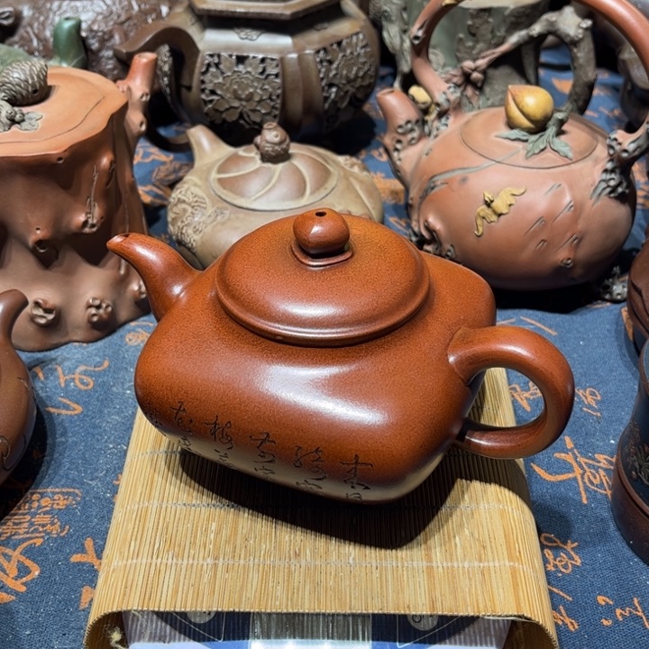 力***管紫砂茶壶紫砂。          