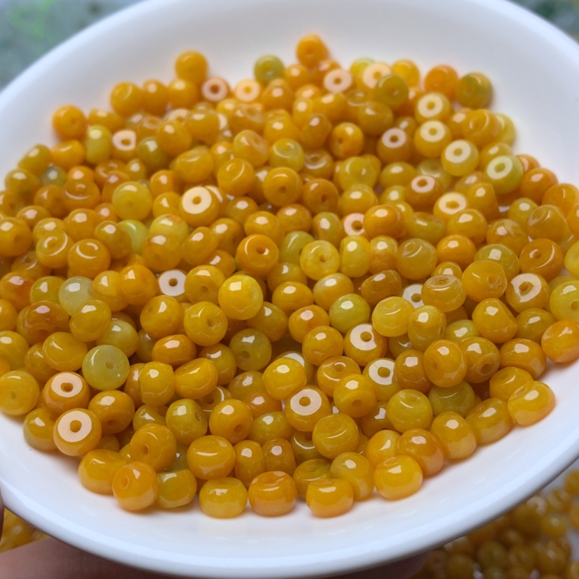 【闪购商品】未镶嵌手链翡翠卡3*5.5红黄算盘50个