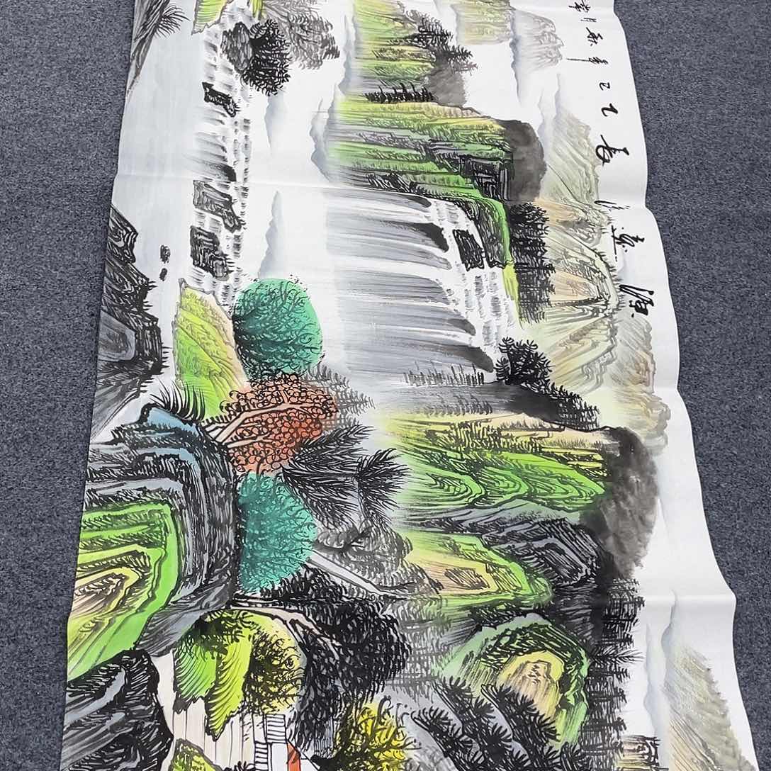 国画国画作品小姐姐放漏…