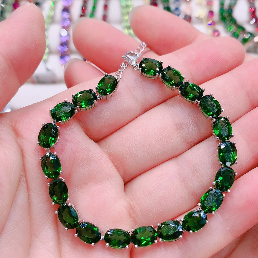 透辉石手链银S925镶嵌