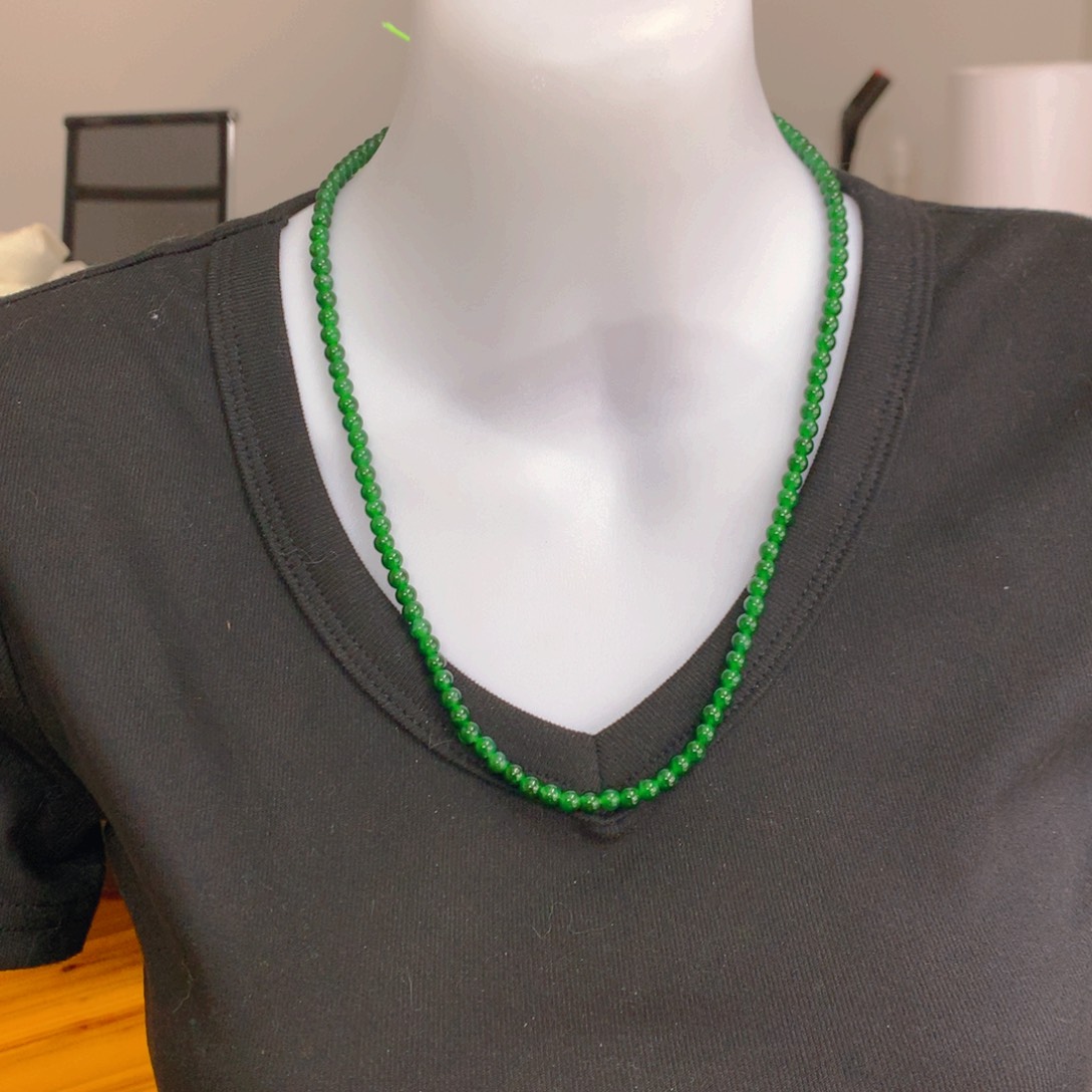 翡翠颈饰银S925镶嵌1111111111