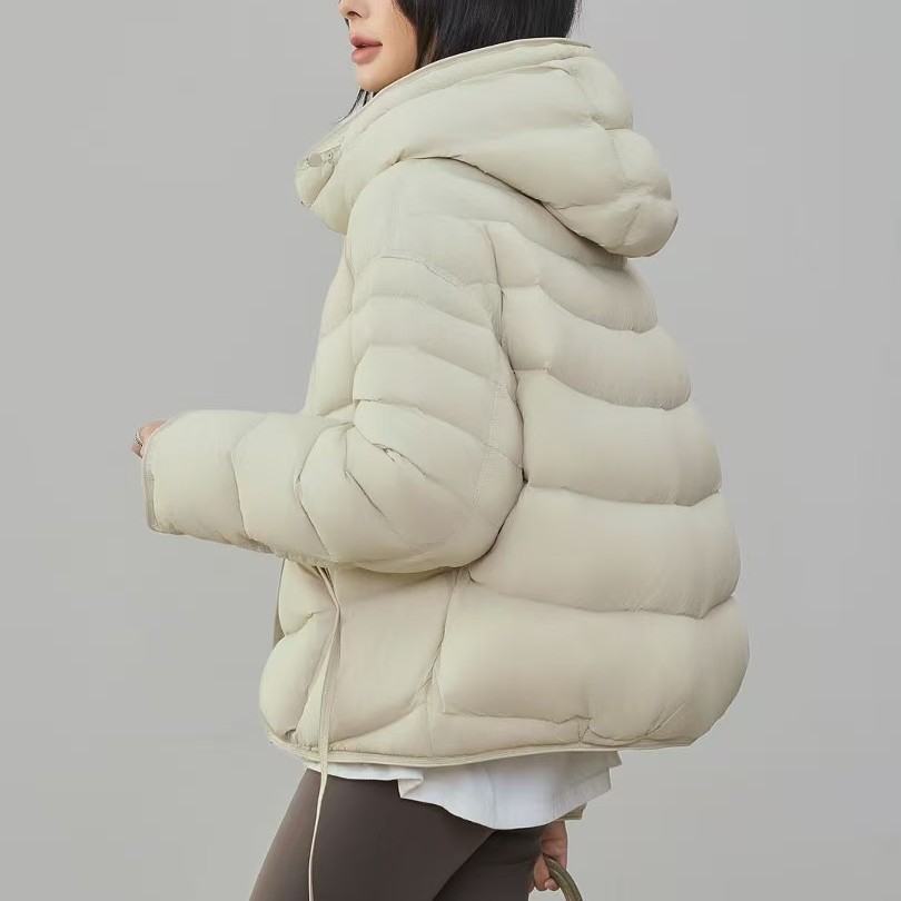 简约韩系连帽90绒棉服