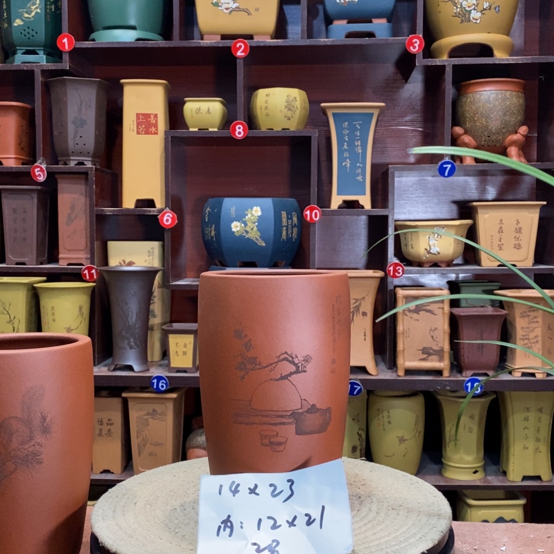 紫砂花盆紫砂花盆