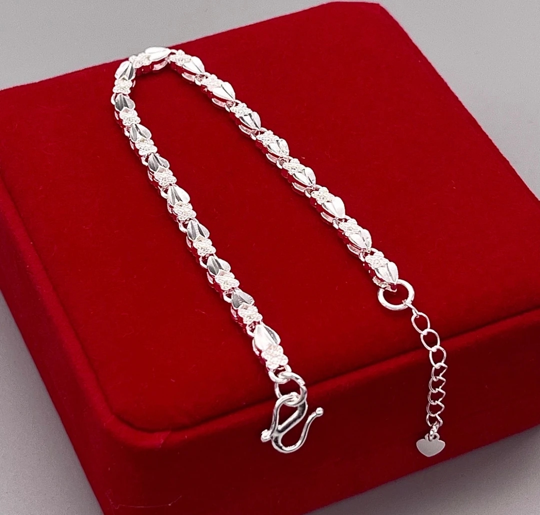 足银手链 足银幸运草时尚小众简约大气女手链