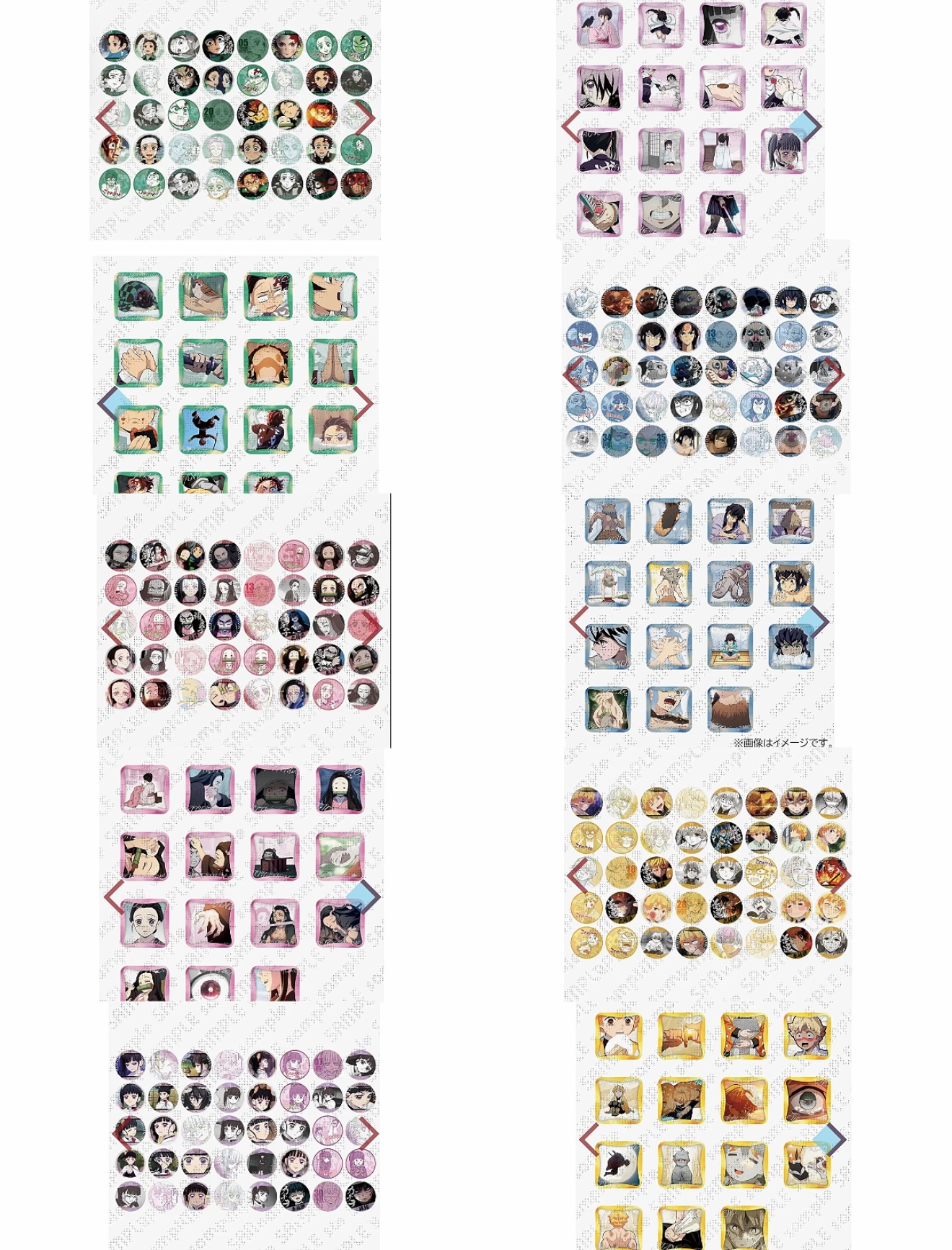 国现 鬼灭之刃 队士百景 圆吧唧 方吧唧 小卡 盲盒（默认代拆）