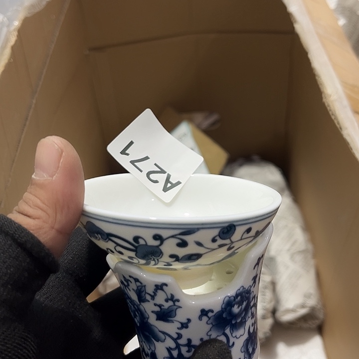 瓷片茶摆件工艺品摆件666