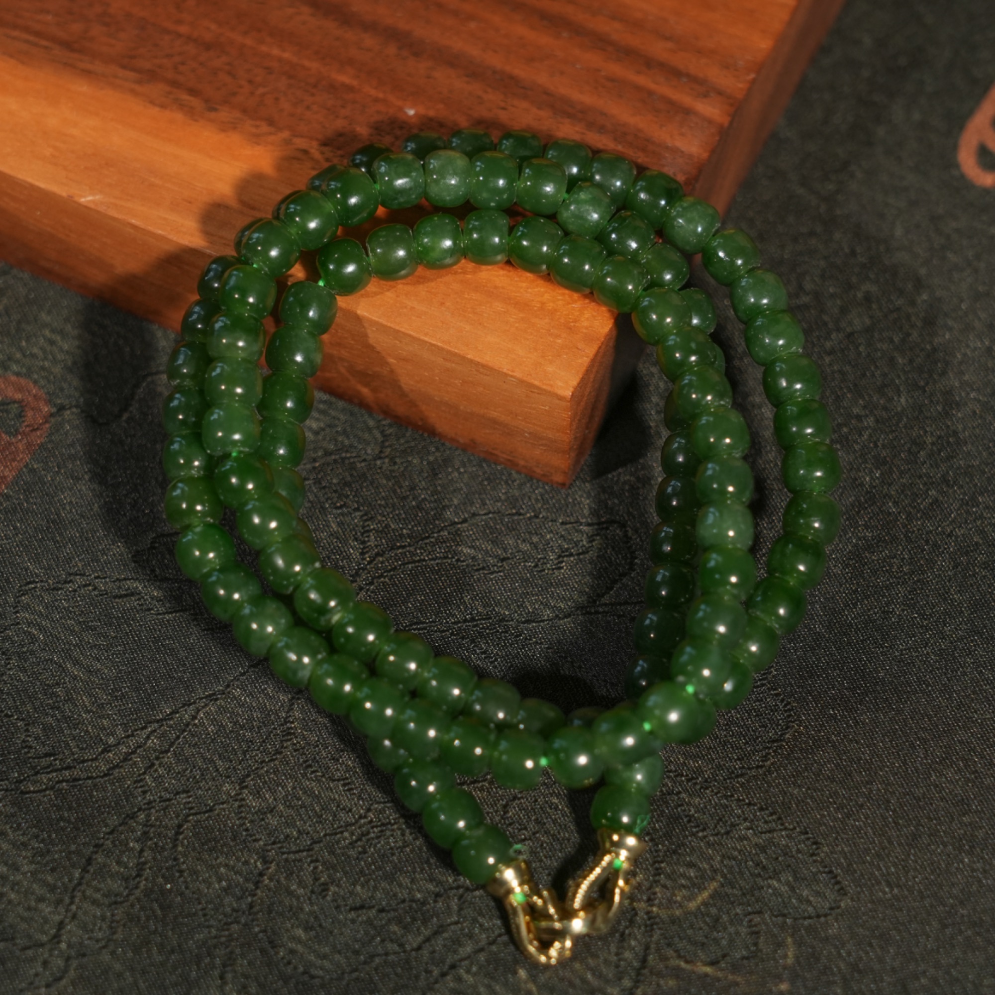 和田玉碧玉珠串项链