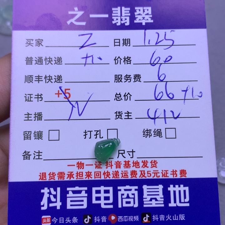 翡翠颈饰未镶嵌Z*Z翡翠