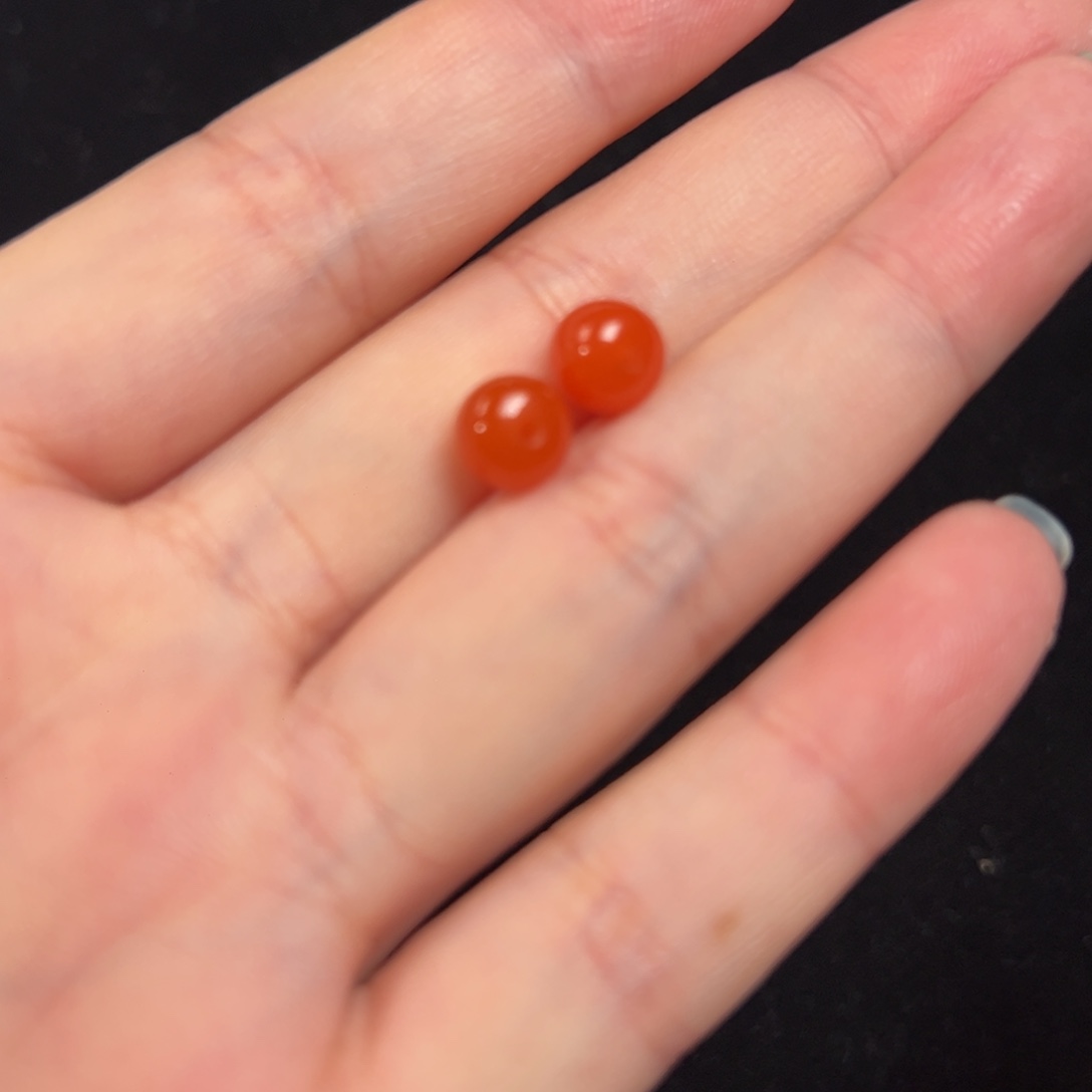 南红玛瑙Ly未镶嵌南**雪7mm