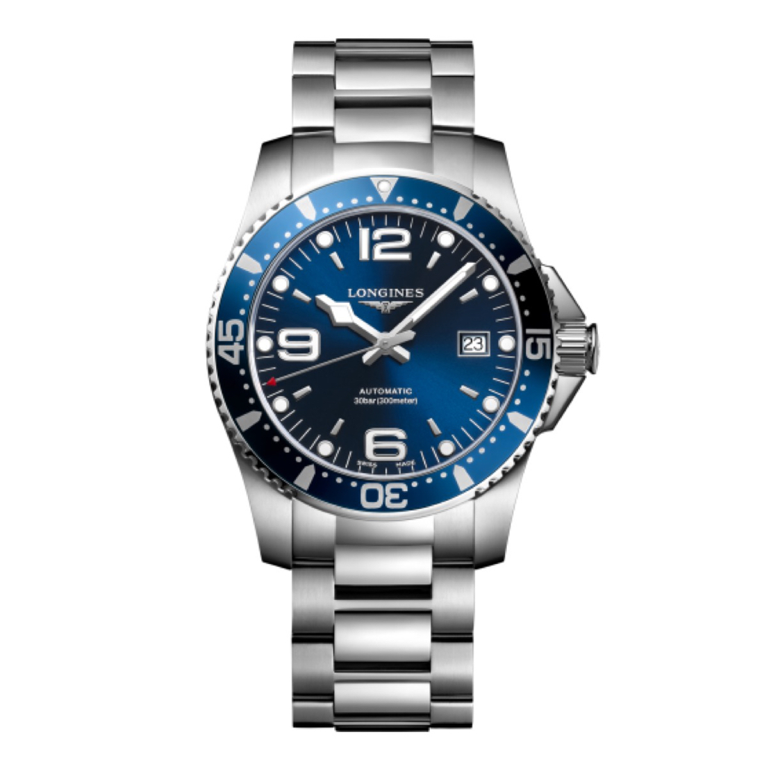 99新 Longines/浪琴  梵象批发/康卡斯/蓝黑色/机械/39mm/11500