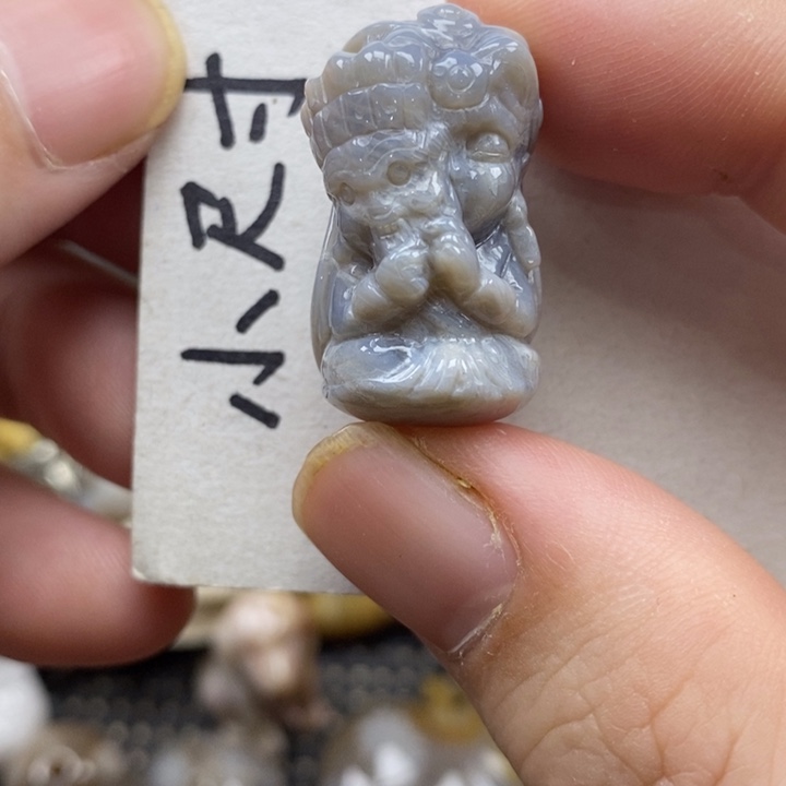 颈饰未镶嵌硅化珊瑚（珊瑚玉）