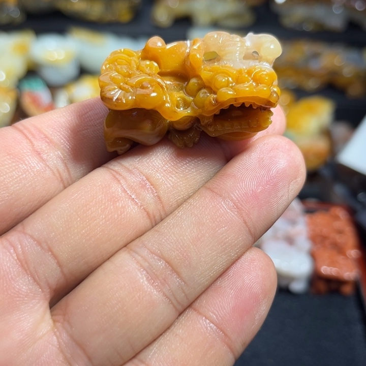 石英质玉（黄龙玉）未镶嵌颈饰