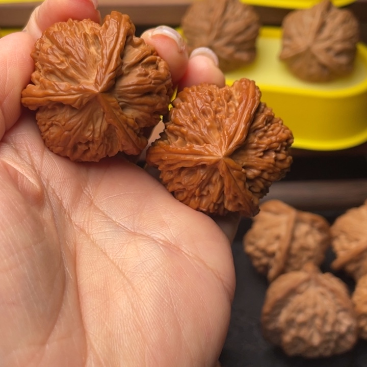 祁***.文玩核桃吊坠全品无修白狮子